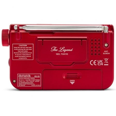 Aiwa RS-55RD Radio Portátil de Bolsillo Dual AM/FM Roja Aiwa RS-55RD Radio Portátil de Bolsillo Dual AM/FM Roja